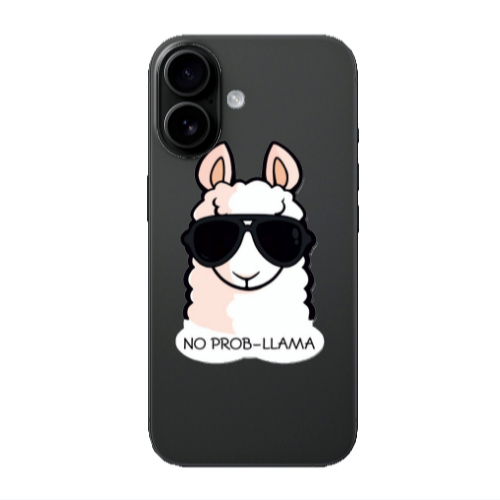 Apple Iphone 16 plus No prob-lama Transparent Silicone TPU Θήκη