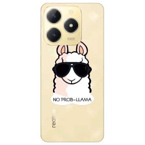 Realme C61 No prob-lama Transparent Silicone TPU Θήκη