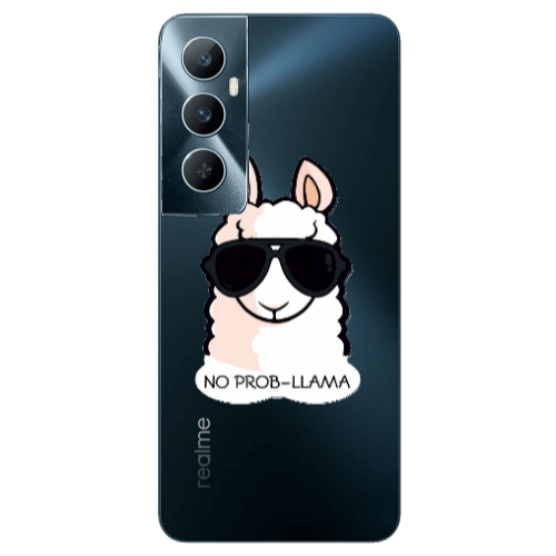 Realme C65 No prob-lama Transparent Silicone TPU Θήκη