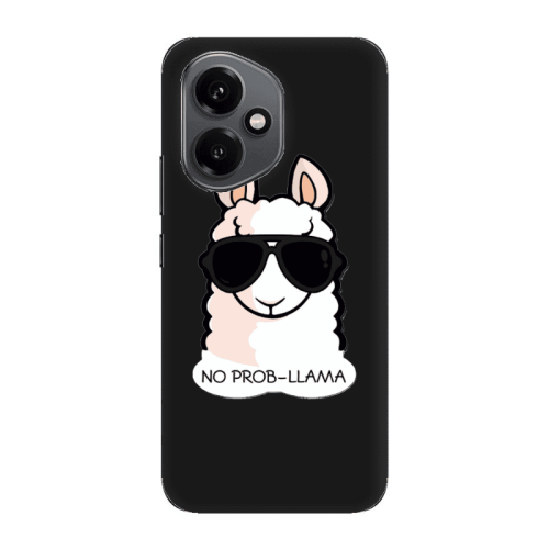 Honor Magic 400 No prob-lama Black Colored Silicone TPU Θήκη