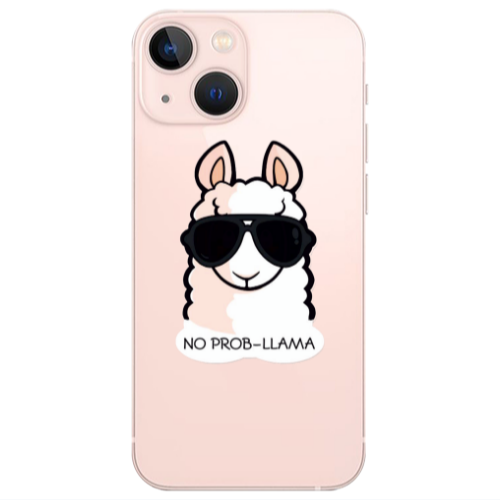 Apple iPhone 13 No prob-lama Transparent Silicone TPU Θήκη