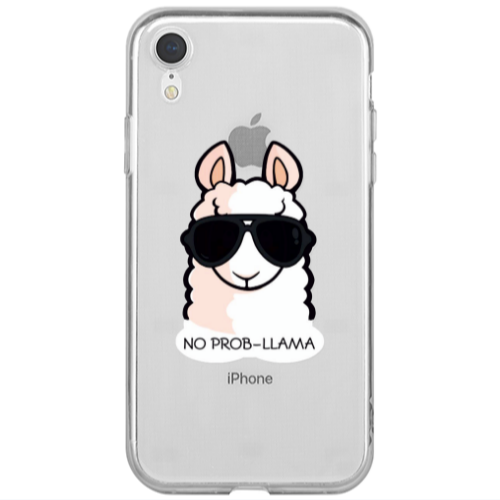 Apple iPhone Xr No prob-lama Transparent Silicone TPU Θήκη