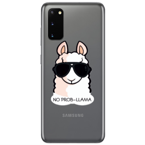 Samsung S20 No prob-lama Transparent Silicone TPU Θήκη