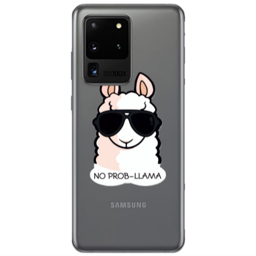 Samsung S20 Ultra No prob-lama Transparent Silicone TPU Θήκη