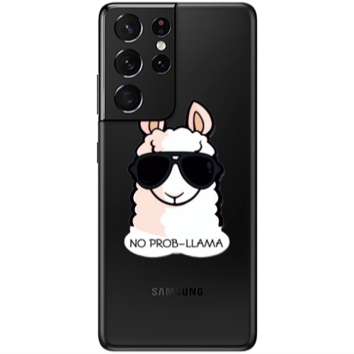 Samsung S21 Ultra No prob-lama Transparent Silicone TPU Θήκη