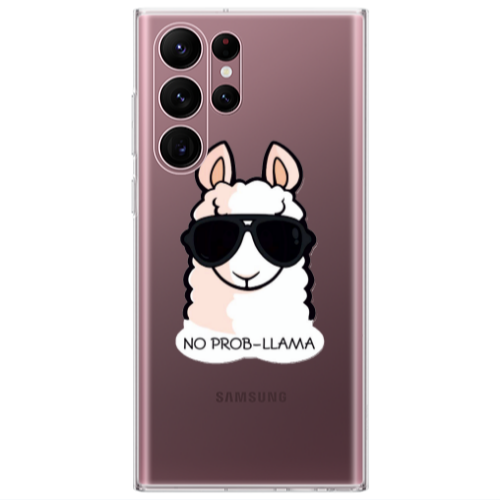 Samsung S22 Ultra No prob-lama Transparent Silicone TPU Θήκη