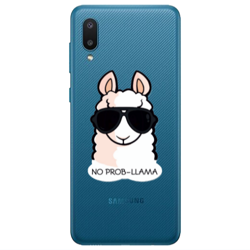 Samsung A02 No prob-lama Transparent Silicone TPU Θήκη