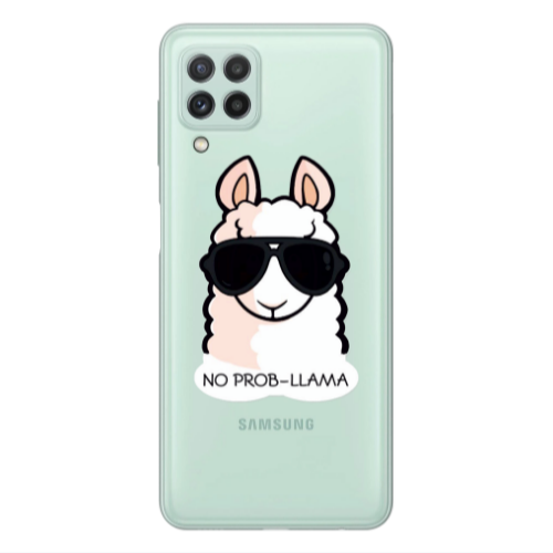 Samsung A22 4G No prob-lama Transparent Silicone TPU Θήκη