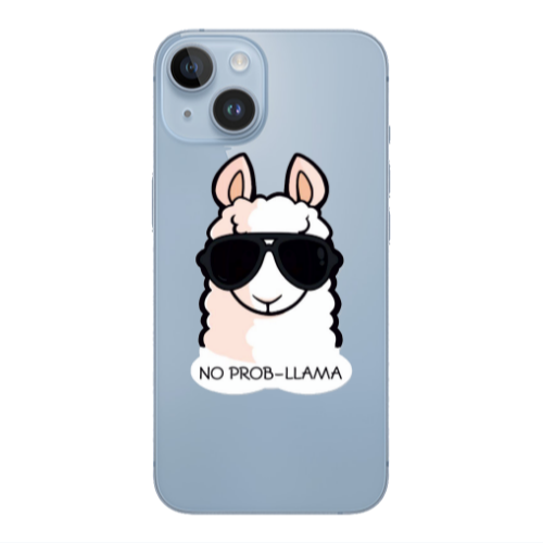Apple iPhone 14  No prob-lama Transparent Silicone TPU Θήκη