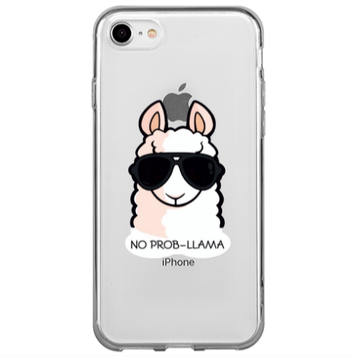 Apple iPhone SE 2020 No prob-lama Transparent Silicone TPU Θήκη