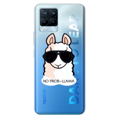 Realme 8 Pro No prob-lama Transparent Silicone TPU Θήκη