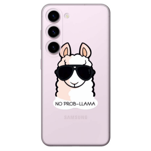 Samsung S23 Plus No prob-lama Transparent Silicone TPU Θήκη