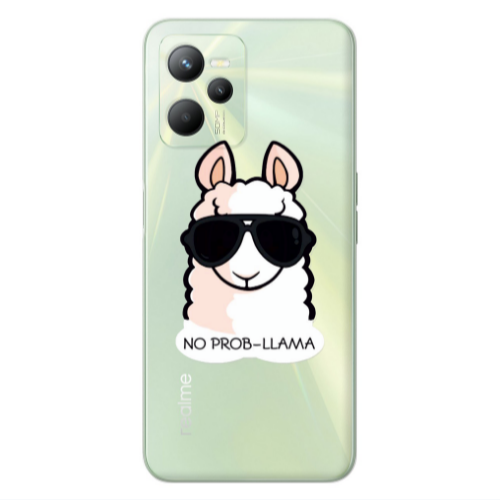 Realme C35 No prob-lama Transparent Silicone TPU Θήκη