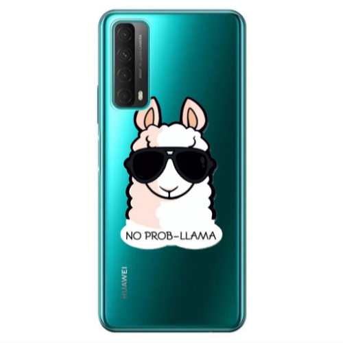 Huawei P Smart 2021 No prob-lama Transparent Silicone TPU Θήκη