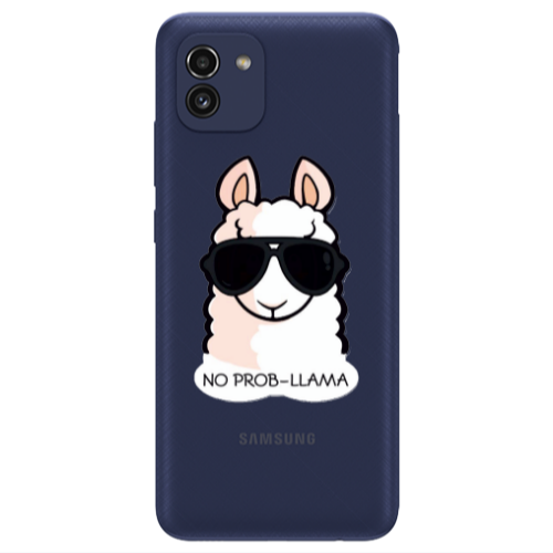 Samsung A03 No prob-lama Transparent Silicone TPU Θήκη