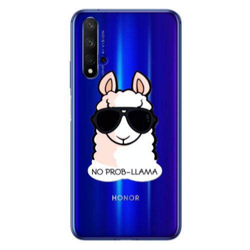 Huawei Nova 5 T No prob-lama Transparent Silicone TPU Θήκη