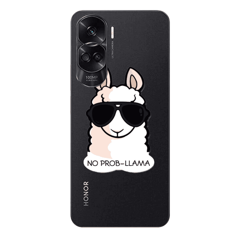 Honor 90 Lite 5G No prob-lama Transparent Silicone TPU Θήκη