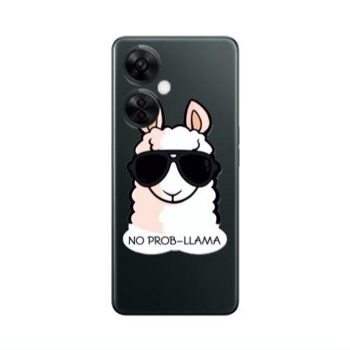 Oneplus Nord CE 3 Lite 5G No prob-lama Transparent Silicone TPU Θήκη