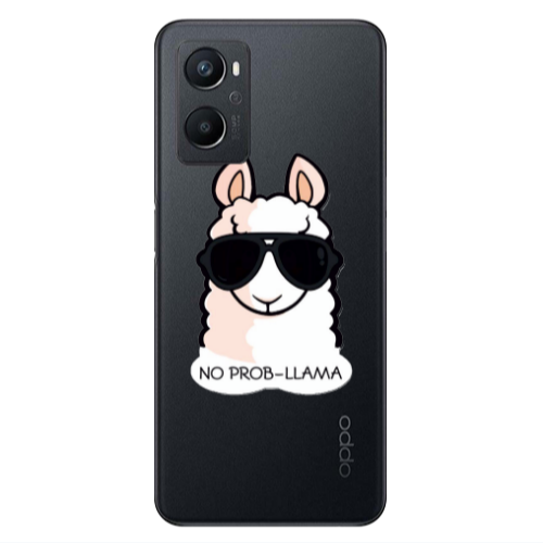 Oppo A 96 No prob-lama Transparent Silicone TPU Θήκη