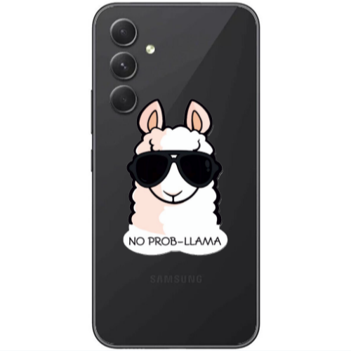 Samsung Galaxy A25 No prob-lama Transparent Silicone TPU Θήκη