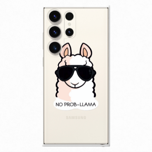 Samsung S24 Ultra No prob-lama Transparent Silicone TPU Θήκη