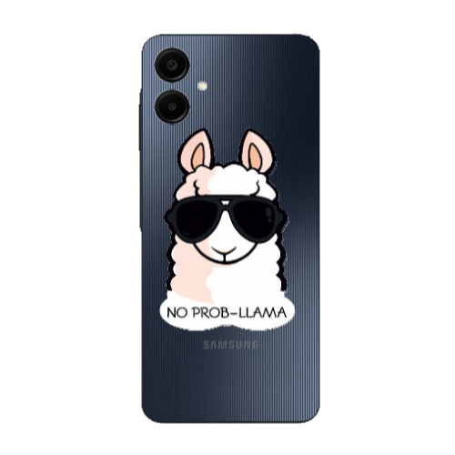 Samsung A06 No prob-lama Transparent Silicone TPU Θήκη