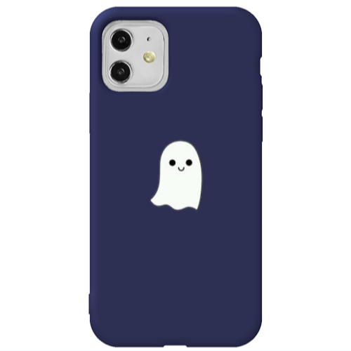 Apple iPhone 11  Ghost Dark blue Colored Silicone TPU Θήκη