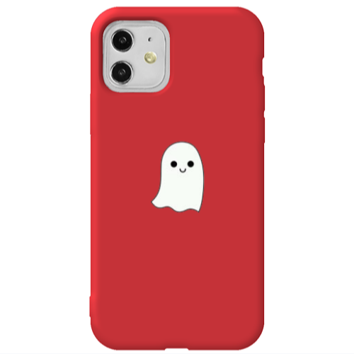 Apple iPhone 11  Ghost Red Colored Silicone TPU Θήκη