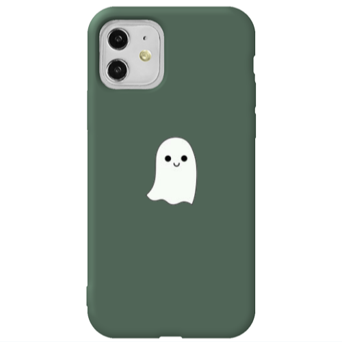 Apple iPhone 11  Ghost Dark Green Colored Silicone TPU Θήκη