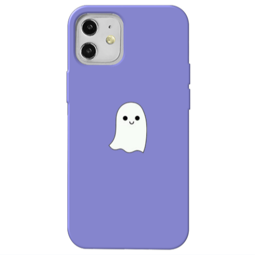 Apple iPhone 12 Ghost Purple Colored Silicone TPU Θήκη