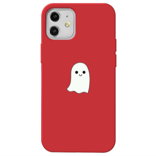 Apple iPhone 12 Ghost Red Colored Silicone TPU Θήκη