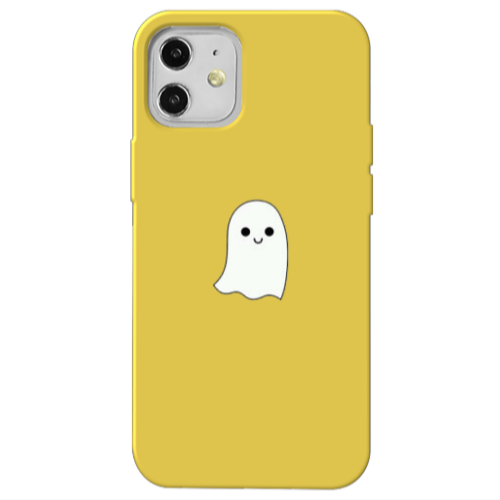 Apple iPhone 12 Ghost Yellow Colored Silicone TPU Θήκη