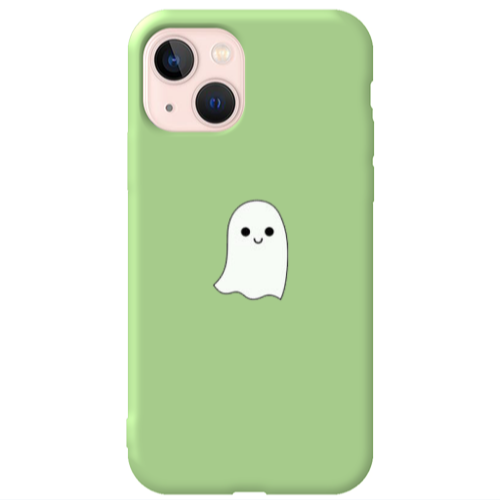 Apple iPhone 13 Ghost Light Green Colored Silicone TPU Θήκη