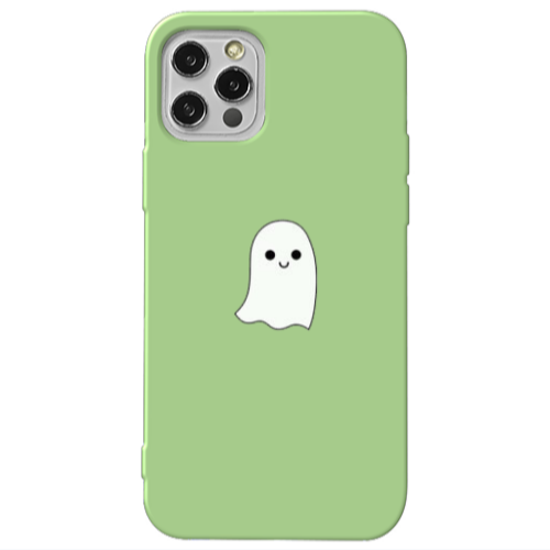 Apple iPhone 12 Pro Max Ghost Light Green Colored Silicone TPU Θήκη