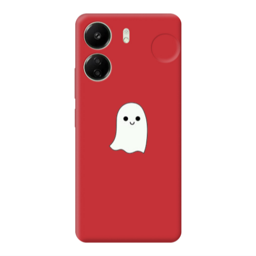 Xiaomi Redmi 13C Ghost Red Colored Silicone TPU Θήκη