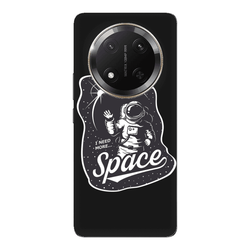 Honor Magic 7 Lite I need more spacee Black Colored Silicone TPU Θήκη