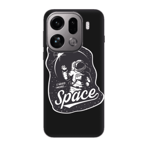 Oppo Find X9 Pro I need more spacee Black Colored Silicone TPU Θήκη
