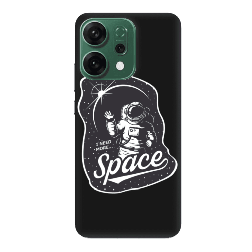 Oppo RENO 14 I need more spacee Black Colored Silicone TPU Θήκη