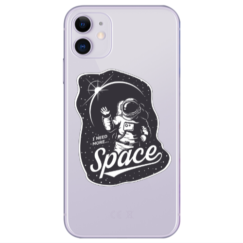 Apple iPhone 11  I need more spacee Transparent Silicone TPU Θήκη
