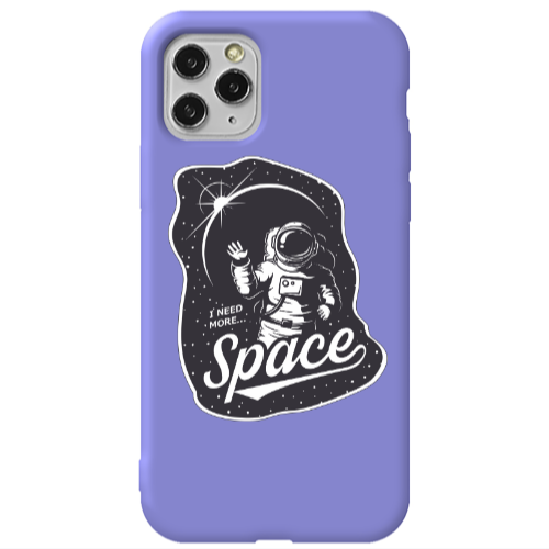 Apple iPhone 11 Pro I need more spacee Purple Colored Silicone TPU Θήκη