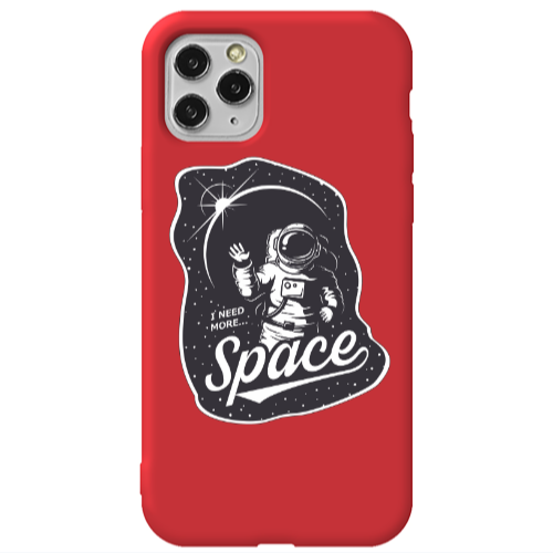 Apple iPhone 11 Pro I need more spacee Red Colored Silicone TPU Θήκη