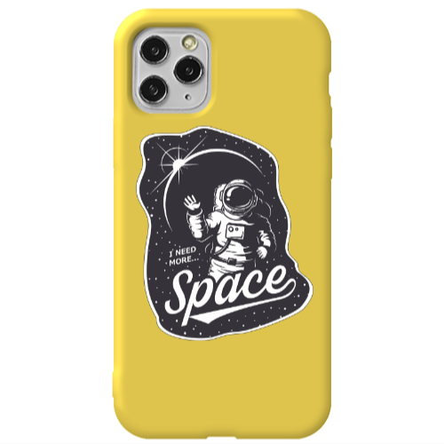 Apple iPhone 11 Pro I need more spacee Yellow Colored Silicone TPU Θήκη