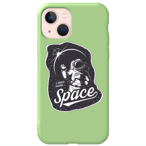 Apple iPhone 13 I need more spacee Light Green Colored Silicone TPU Θήκη