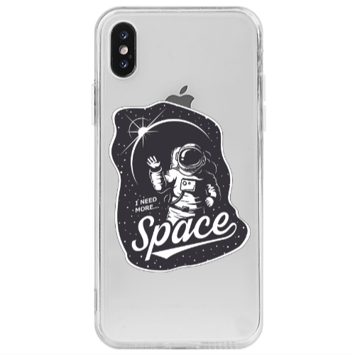 Apple iPhone X I need more spacee Transparent Silicone TPU Θήκη