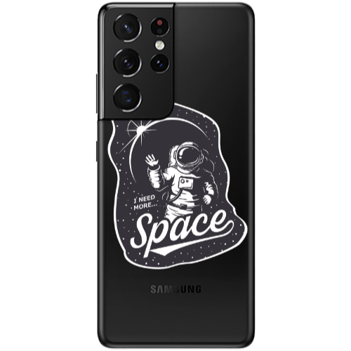 Samsung S21 Ultra I need more spacee Transparent Silicone TPU Θήκη