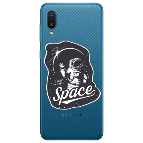 Samsung A02 I need more spacee Transparent Silicone TPU Θήκη