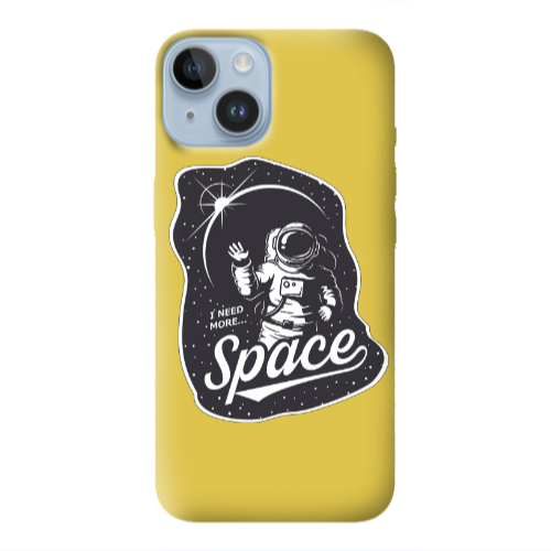 Apple iPhone 14 Plus I need more spacee Yellow Colored Silicone TPU Θήκη