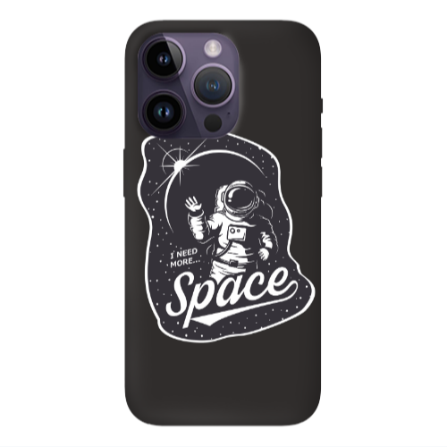 Apple iPhone 14 Pro  I need more spacee Black Colored Silicone TPU Θήκη