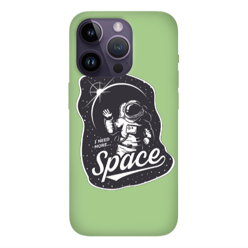Apple iPhone 14 Pro Max I need more spacee Light Green Colored Silicone TPU Θήκη