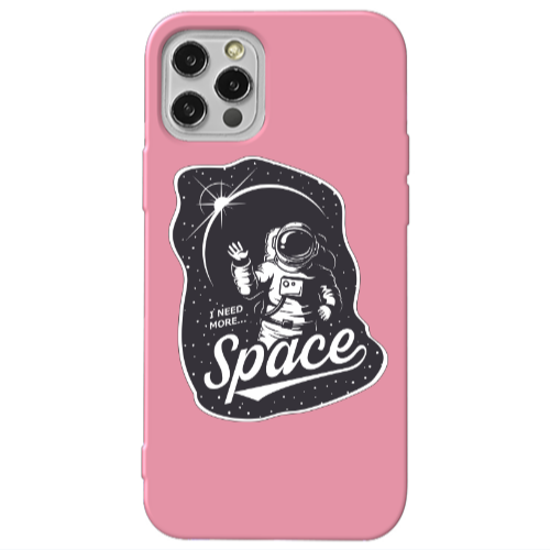Apple iPhone 13 Pro I need more spacee Pink Colored Silicone TPU Θήκη